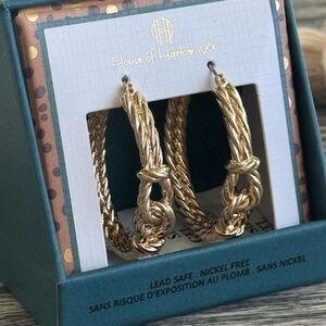 House of Harlow 1960 Twisted Gold Earrings